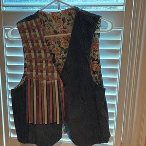 Art Show Colorful Patchwork Denim Vest